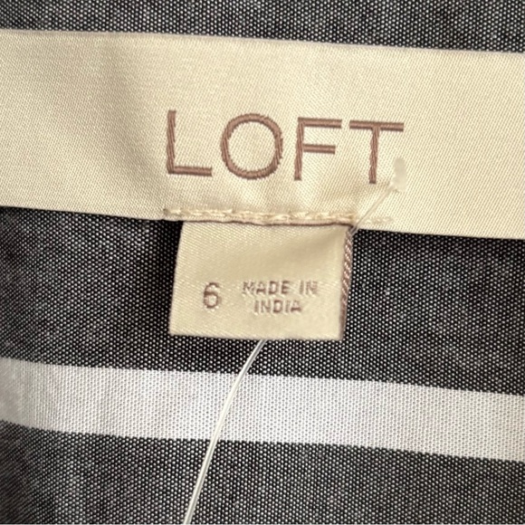 LOFT Striped Maxi Pocket Shirtdress - Picture 2 of 12